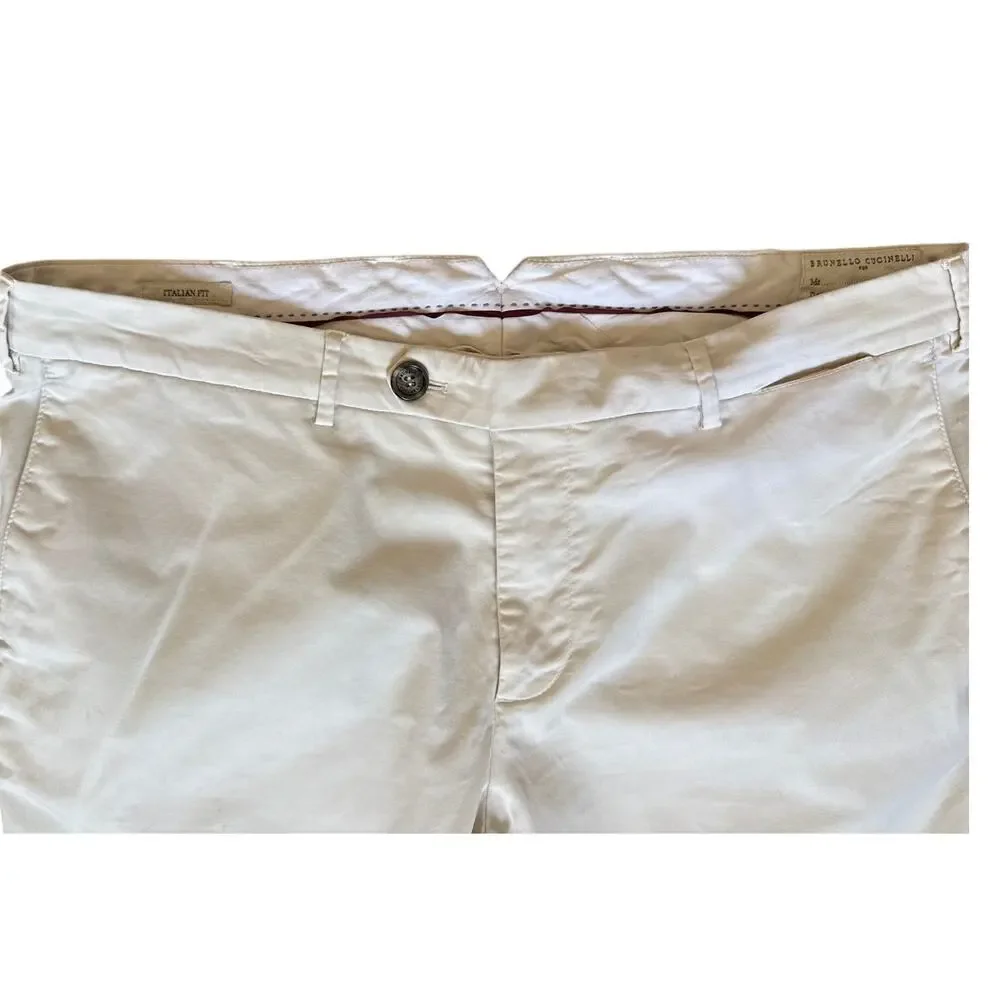 Brunello Cucinelli Cream Chinos Pants Size IT 54 / US 39